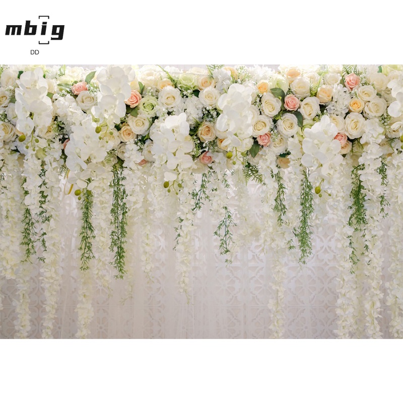 Phông Nền Chụp Ảnh Bằng Vải Vinyl In Họa Tiết Hoa 3D Kích Thước 120x80cm