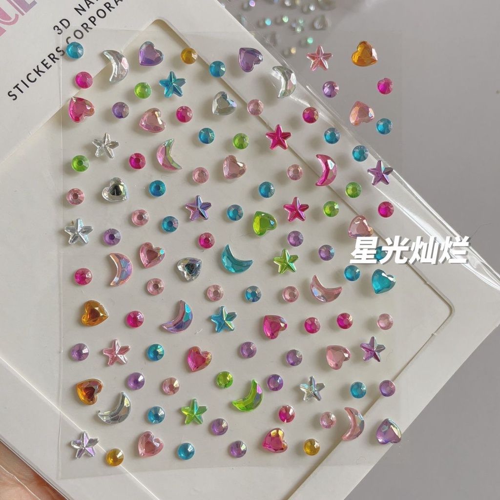 Miếng Dán Trang Trí Móng Tay Hình Ngọc Trai Lấp Lánh