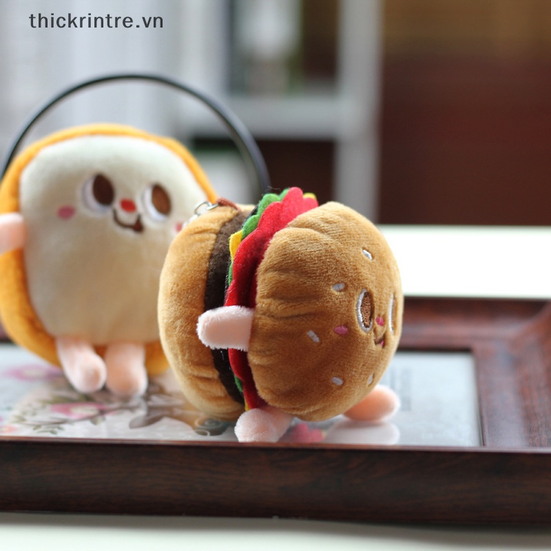 Móc Khóa Hình Bánh Mì Nhồi Bông Đáng Yêu