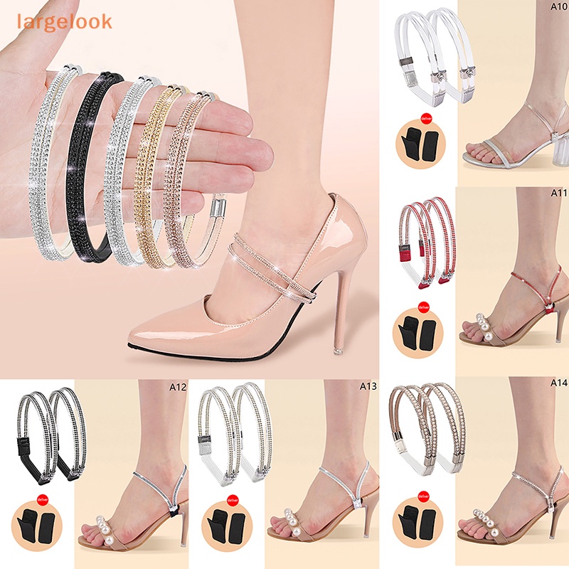 1 Cặp Dây Khóa Giày Cao Gót Co Giãn Chống Trượt Chống Rơi