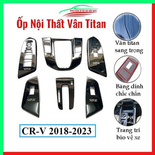 Ốp nội thất cho xe ô tô Honda CR-V 2018-2023 vân Titan bảo vệ chống trầy xước và làm đẹp xe