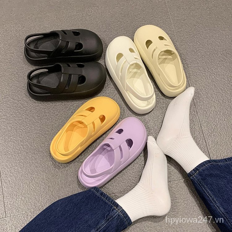 Giày Sandal Cao Su EVA Đế Phẳng Phong Cách Mới 2023