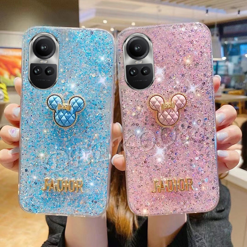 Ốp Điện Thoại tpu Mềm Trang Trí Kim Tuyến Hình Gấu Cho oppo reno 10 pro plus 10pro 10pro + a78 a58 4g 5g reno10 pro 2023