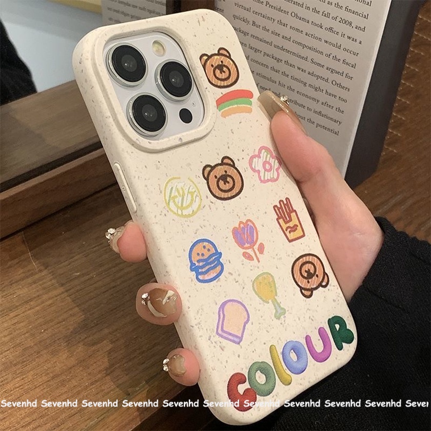 Ốp Điện Thoại Mềm In Hình Gấu Graffiti Cho iPhone 15 14 13 12 11 Pro Max X XR Xs Max 8 7 6 6s Plus SE 2020