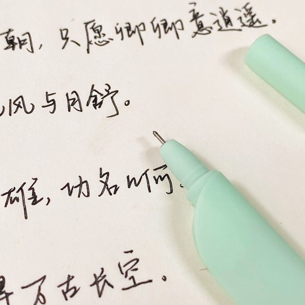 Dòng sanrio văn phòng phẩm ngoại hình cao bút tự động phẳng học sinh thời thơ ấu bàn chải câu hỏi mực bền