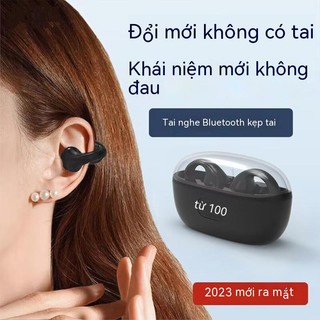 Tai Nghe Bluetooth Kẹp Tai Mới, Tai Nghe Bluetooth Giảm Tiếng Ồn 5.3 Tai Nghe Bluetooth Dẫn Truyền Xương