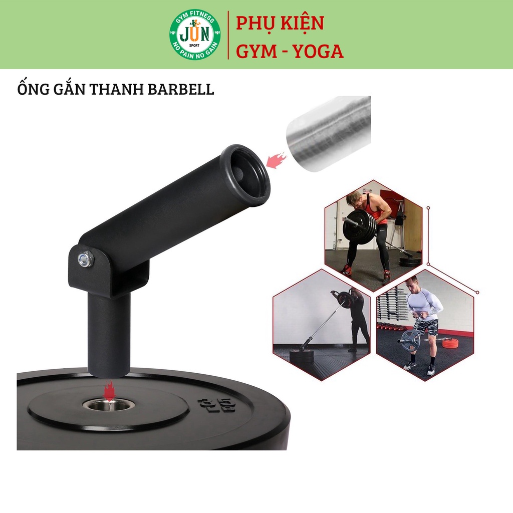 Ống Gắn Thanh Barbell Bar Xoay 360 Độ Luyện Sức Mạnh Chèo Thuyền Tập Bụng Lưng Xô Jun Sport