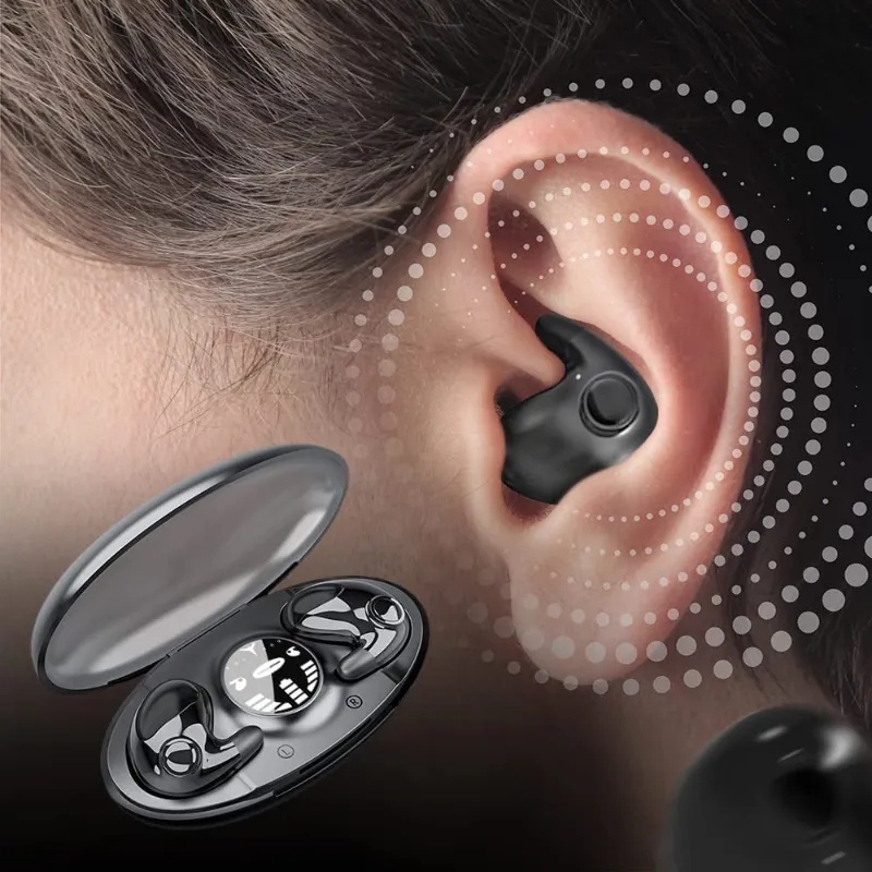 X55 tai nghe bluetooth 5.3 không dây / đeo thoải mái giảm tiếng ồn màn hình led tai nghe ngủ / tai nghe chống nước ipx5 tai nghe in-ear thể thao vô hình mini