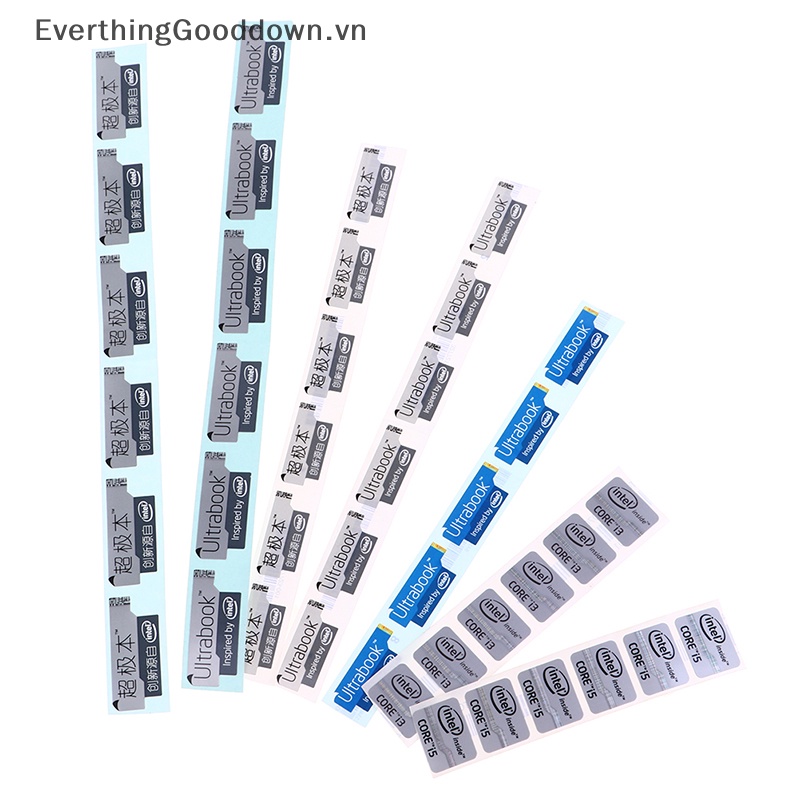 Everthinggooddown 5 cái ultrabook performance label sticker logo máy tính xách tay intel core i3 i5 vn