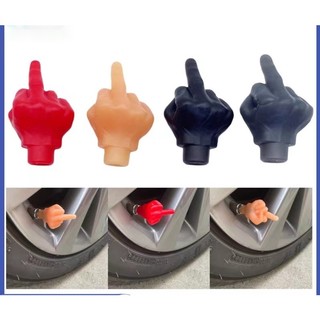 4 Nắp Van Giữa Ngón Tay Lốp Nắp Van Thân Mũ Cho Xe Đạp / Xe Máy / Phụ Kiện Ô Tô Trang Trí