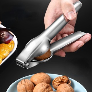 Thép không gỉ 2 trong 1 kẹp hạt dẻ nhanh kìm óc chó kim loại nut cracker sheller nut opener máy cắt phụ kiện nhà bếp