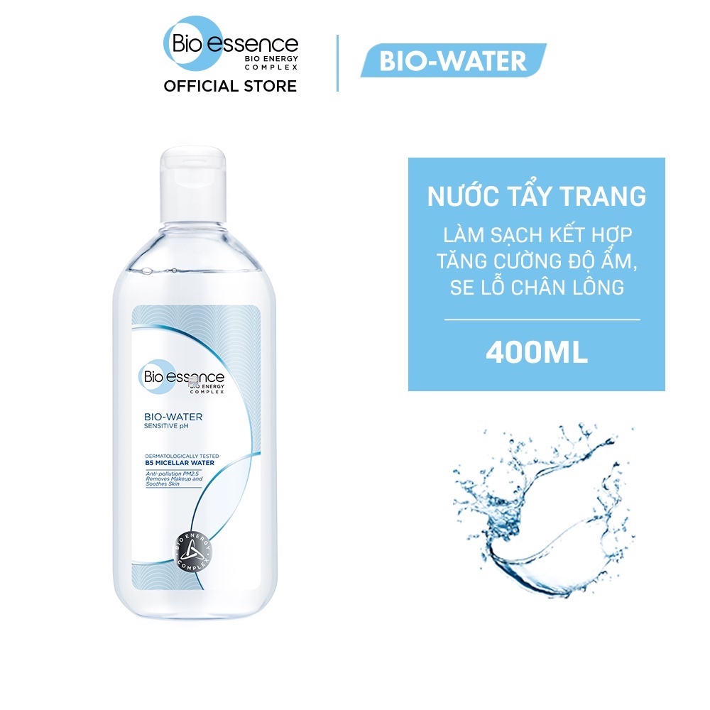 Nước tẩy trang ẩm mượt mịn màng Bio-Essence BioWater Micellar 400ml
