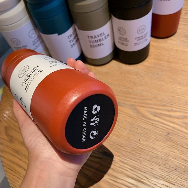 Thermos Bình Nước Giữ Nhiệt 350ml 480ml Bằng Thép Không Gỉ