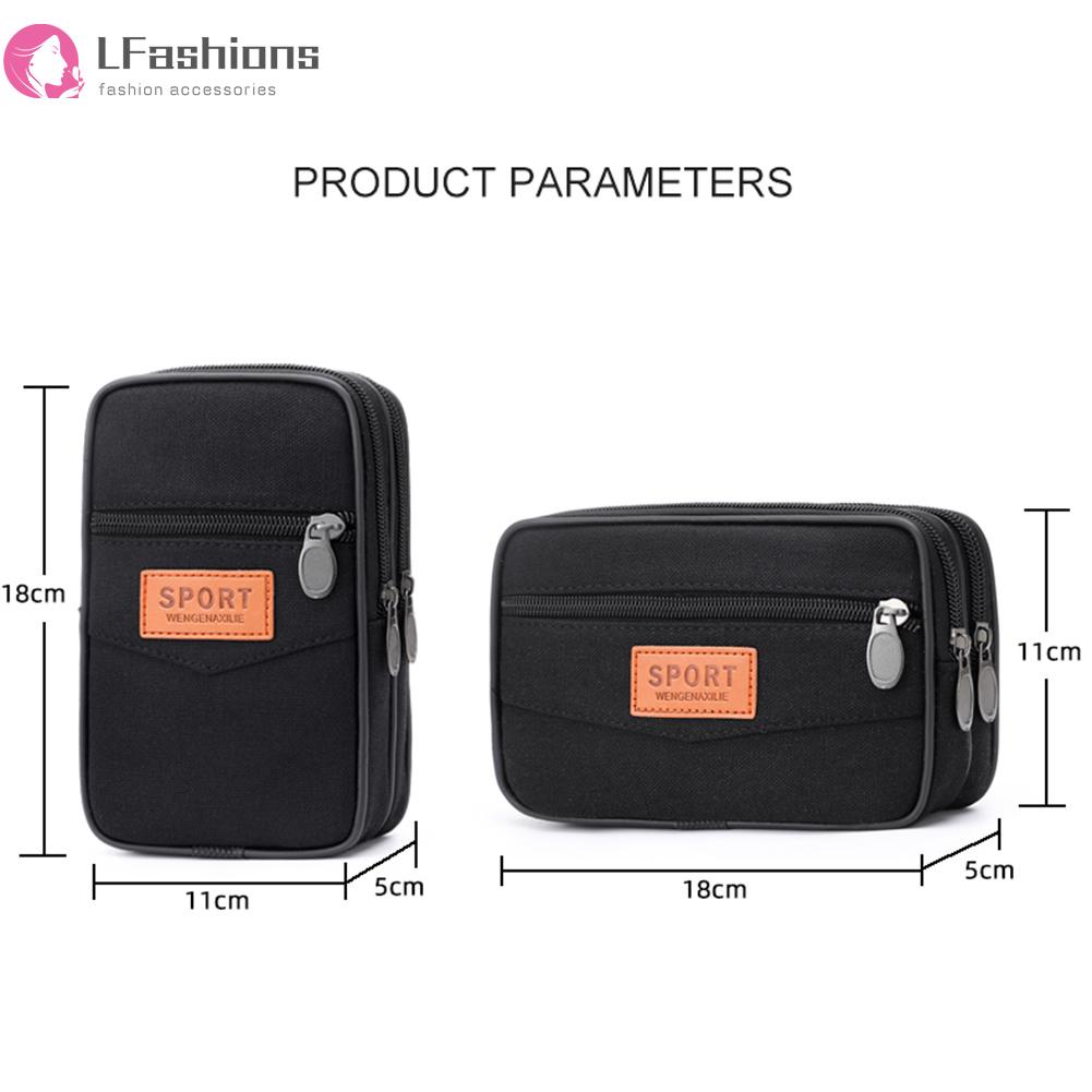 ❀ Áo Thun In Chữ Lovefashionss Thời Trang ❀ Túi đựng điện thoại nam nhiều lớp túi thắt lưng fanny pack túi vải túi nhỏ
