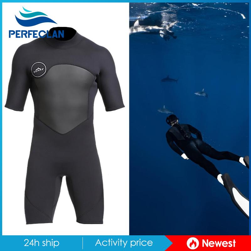 2mm neoprene wetsuit back zip short sleeve spring wetsuit cho người lớn nam giới