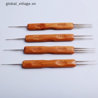 [global _ village] Móc tay cầm tre móc đôi dreadlock cho kiểu tóc dreadslock [vn]