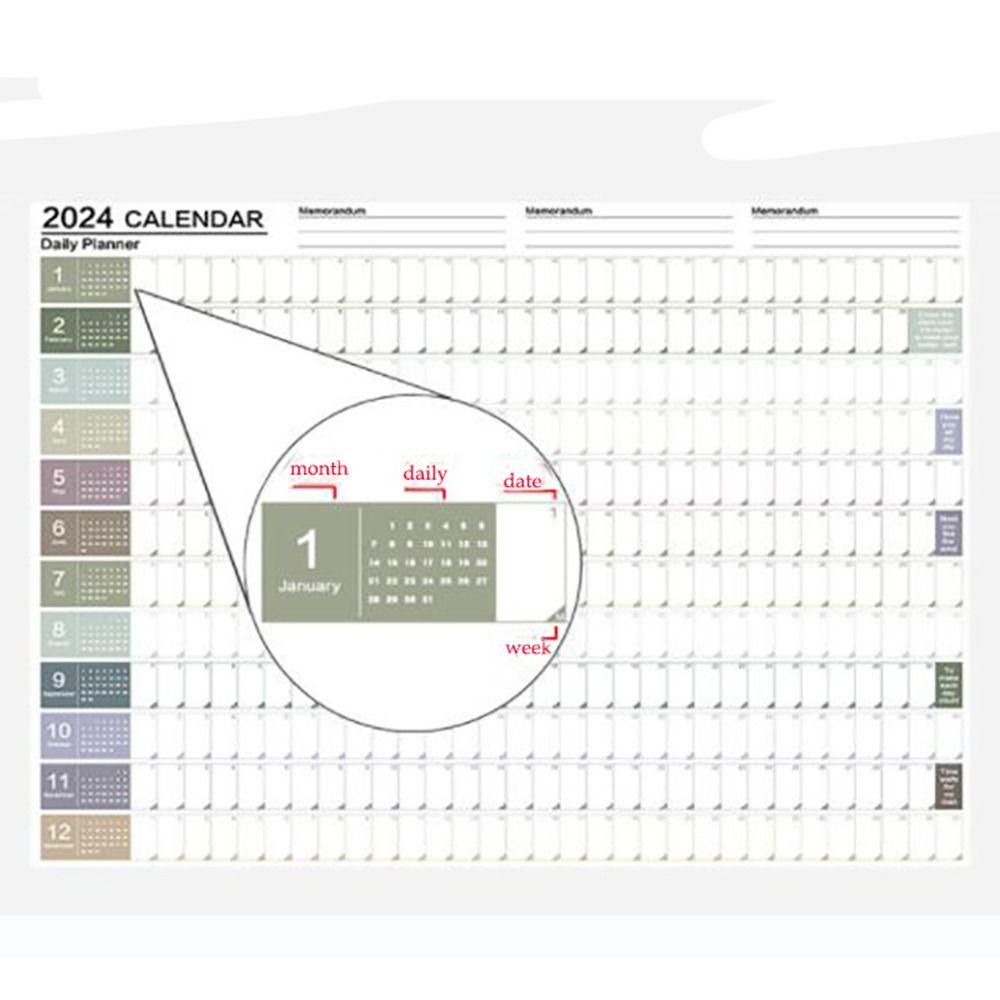 Benytro Lên Kế Hoạch Năm 2024 Treo Tường Dùng Trong Nhà / Văn Phòng