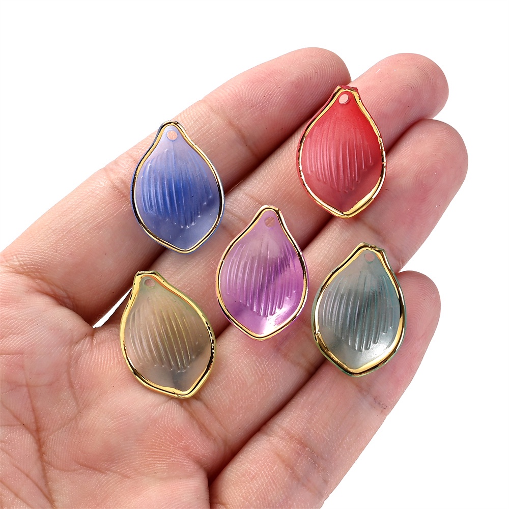 Bộ 50 Hạt Xâu Chuỗi Hình Hoa Nhiều Màu Kích Thước 15x22mm