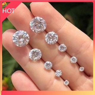 Sterling silver needle zircon earrings fresh and simple all-match men's stud earrings hyjp70116 hb
