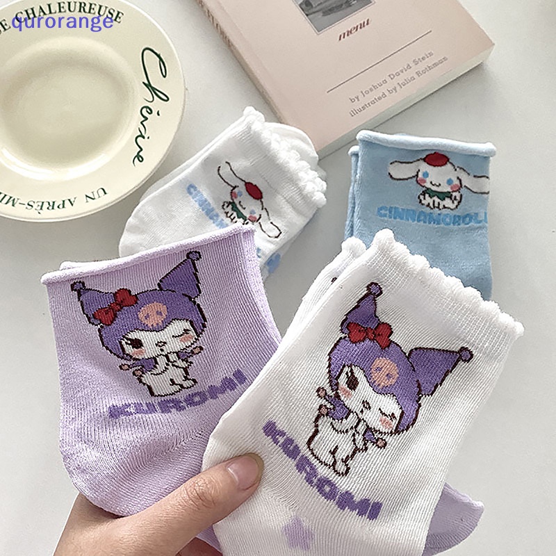 Qurange mới kawaii vớ kuromi dễ thương giản dị đa năng ins girl món quà giáng sinh cho bạn gái ror