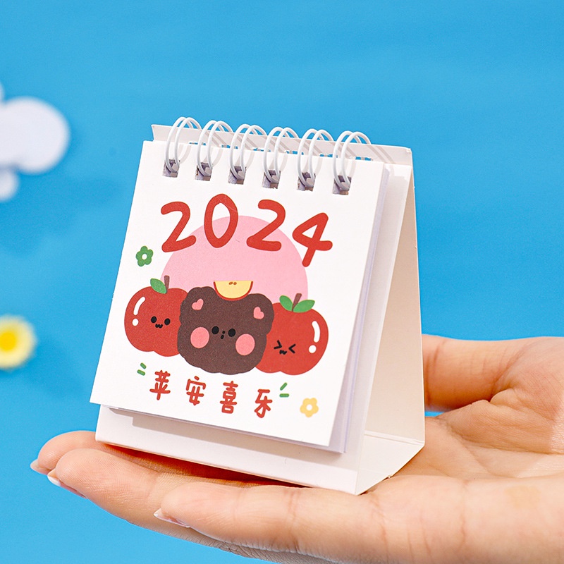 Lịch để bàn mini năm 2023-2024 Lịch bỏ túi cầm tay cute dễ thương Lizamo