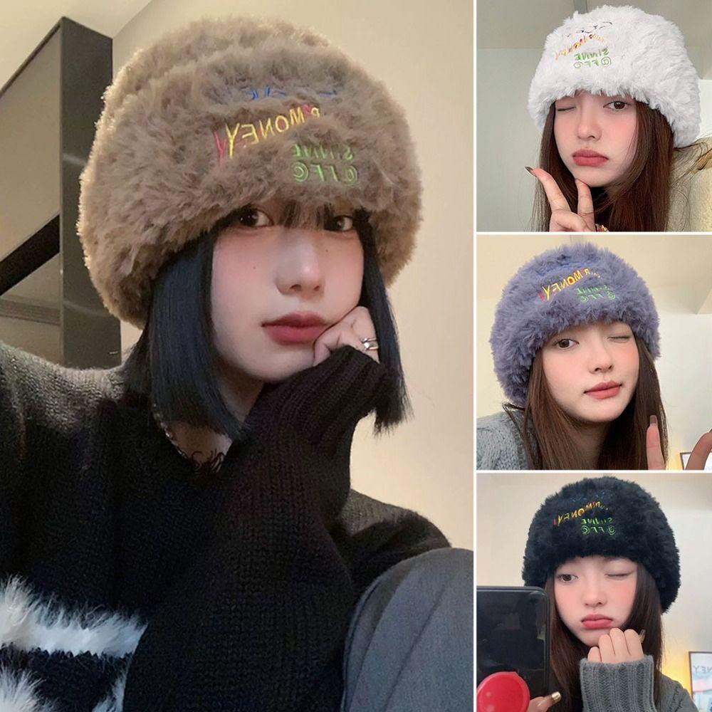 Mũ beanie MUVAKO lông nhung dày dặn ấm áp thời trang mùa đông thường ngày cho nữ