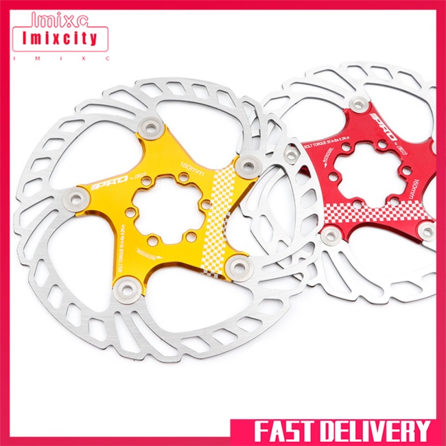 Imixcity mtb 140/160/180 / 203mm đĩa phanh xe đạp đường bộ phanh xe đạp nổi sáu đĩa đinh cho phanh xe đạp leo núi