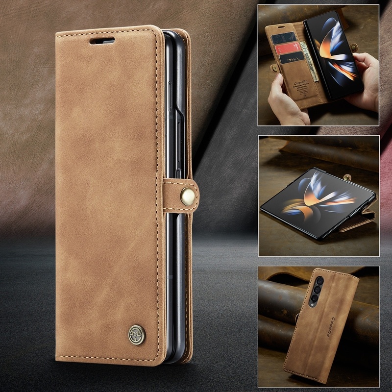 Bao da cho samsung galaxy z fold 5 bao da ví sang trọng chống sốc hộp đựng sách kinh doanh cho samsung z fold 4