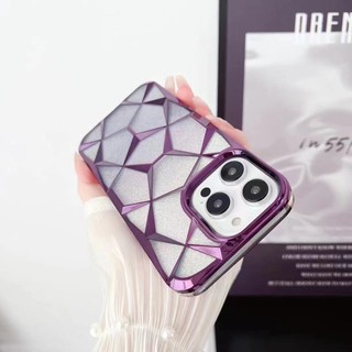 Gradient silver black purple ins style electroplated diamond water cube iphone case cho iphone 6 pro max 16 pro max 16 pro max 16 pro max 16 pro max 16 tiktok phong cách phụ nữ phòng chống rơi