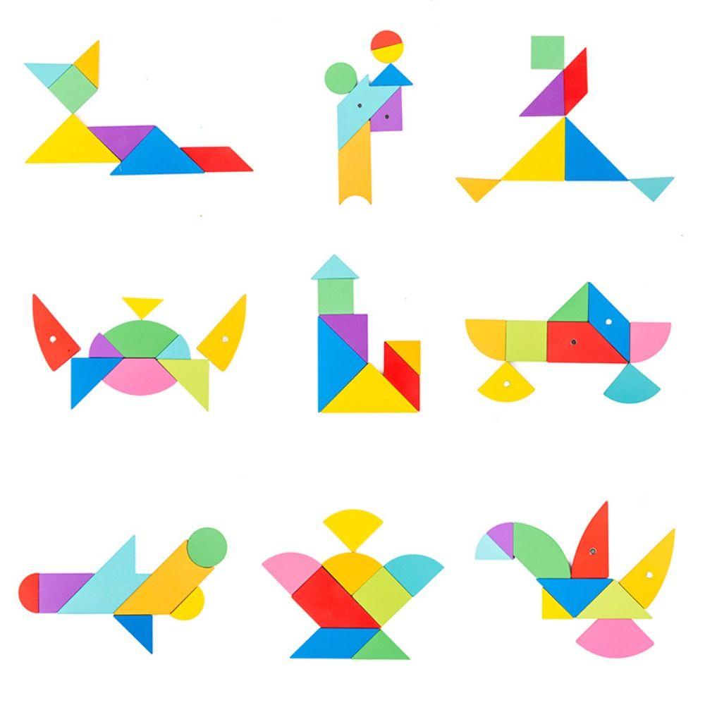 Leota Đồ Chơi Bảng Gỗ Luyện Tập Trí Não Hình Học Đầy Màu Sắc Sáng Tạo Làm Quà Tặng Giáo Dục montessori