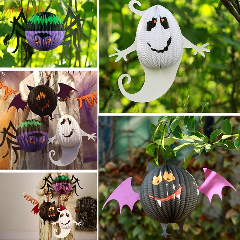 Đồ trang trí treo halloween dơi ma nhện bí ngô tổ ong trang trí mặt dây chuyền để trang trí tiệc halloween kinh dị
