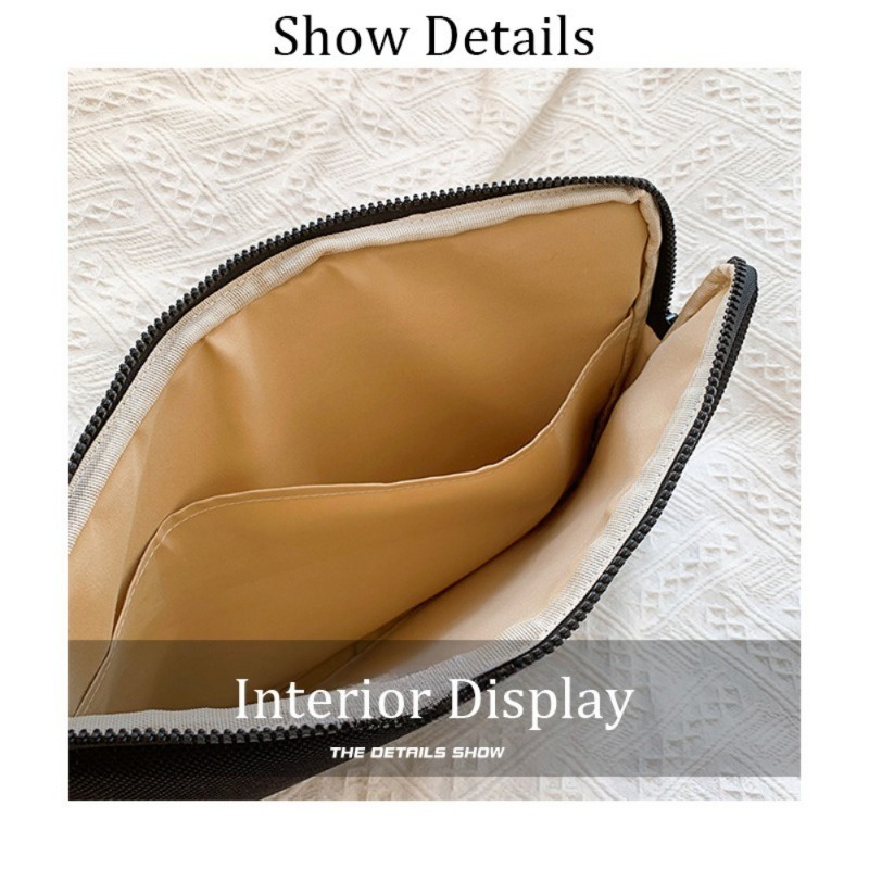 Mặt cười thời trang túi đựng máy tính xách tay cotton polyester màu tinh khiết 11 13 14 inch túi đựng máy tính bảng có dây kéo cho macbook ipad vỏ bảo vệ có dây buộc