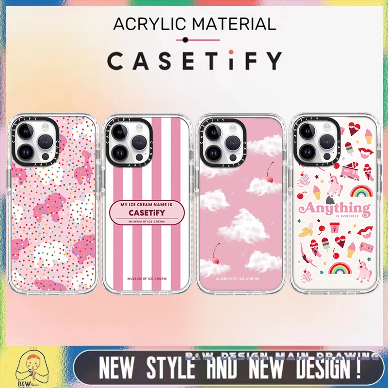 Unicorn pink cloud acrylic phone case tương thích cho iphone 14 13 12 11 pro max case bọc hoàn toàn vỏ sau chống va đập