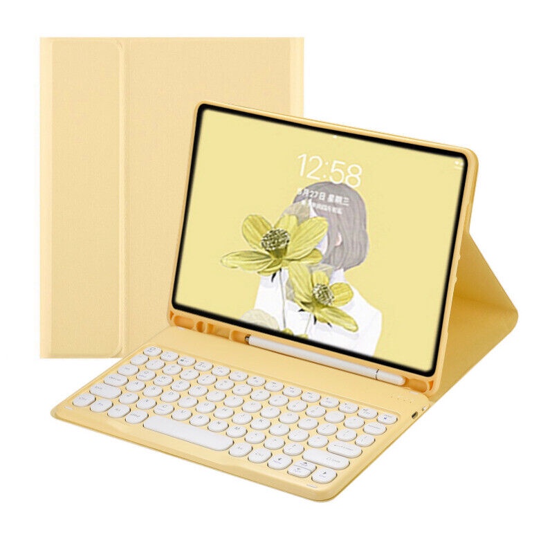 Bàn phím bluetooth cho samsung galaxy tab s9 11.0 sm-x710 sm-x716b sm-x718u bàn phím bluetooth có khe cắm bút bao da lật + chuột