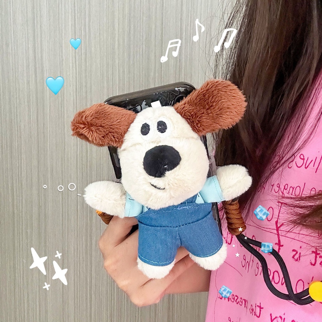 Ere1 wallace gromit phim hoạt hình điện thoại di động quay lại kẹp dây buộc crossbody dây bện ngoài trời