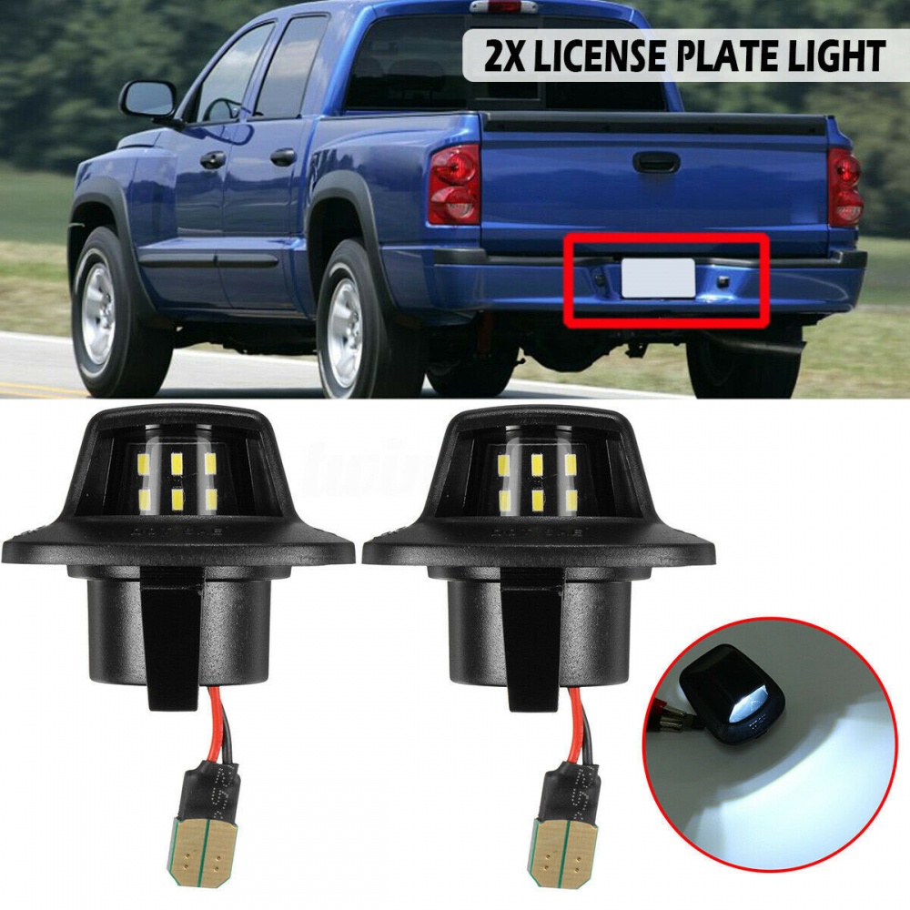 Đèn biển số xe 2 cái 6000k led cho mitsubishi raider dodge dakota