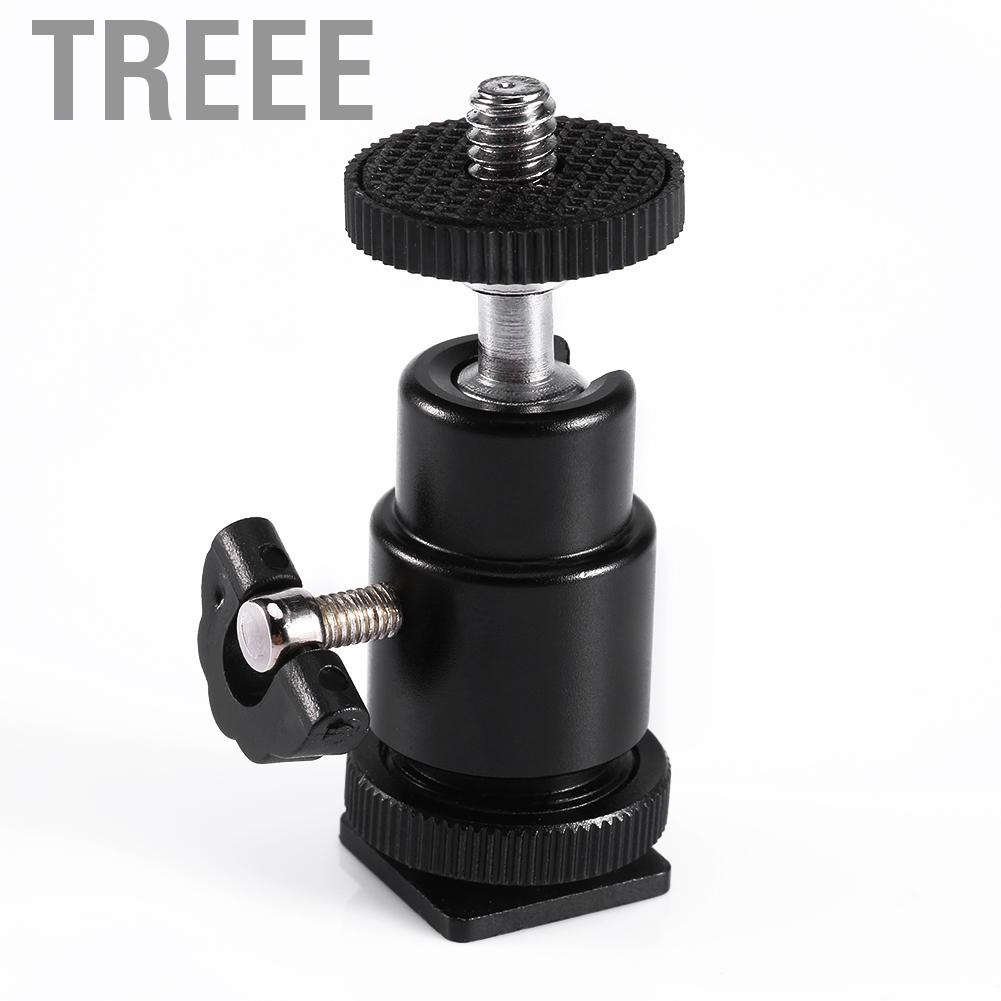Treee Tripod 1/4 Hot Shoe Adapter Flash Light Bracket Holder Mount Cradle NEW