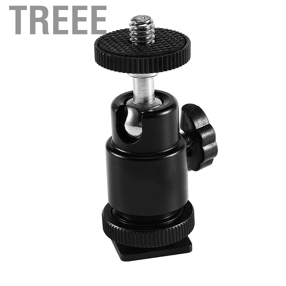 Treee Tripod 1/4 Hot Shoe Adapter Flash Light Bracket Holder Mount Cradle NEW