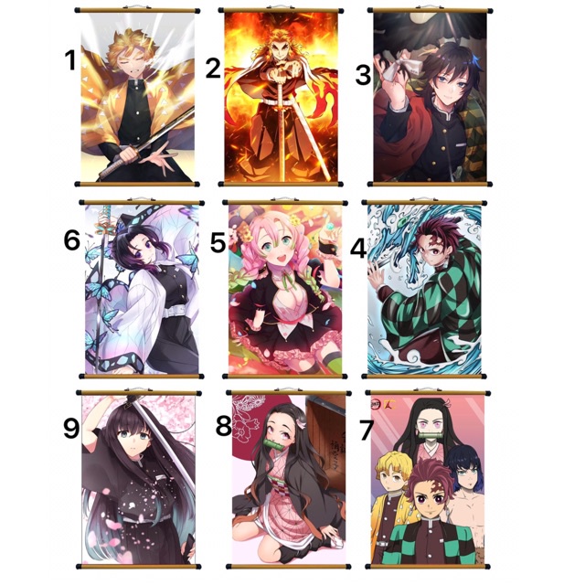 Ảnh anime kimetsu no yaiba, tranh treo tường kimetsu no yaiba