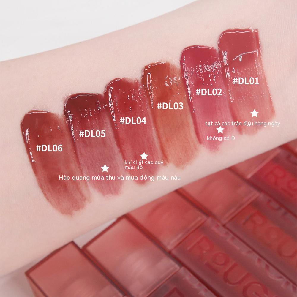 BLACK ROUGE Son Môi Màu Đen Bóng Lâu Trôi Dưỡng Ẩm Phong Cách Hàn Quốc