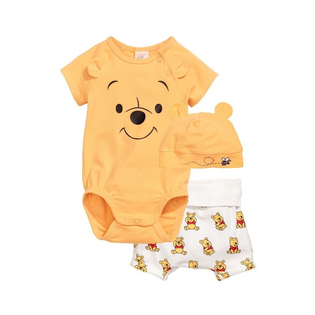 Set gấu pooh HM xuất 3 chi tiết cho bé