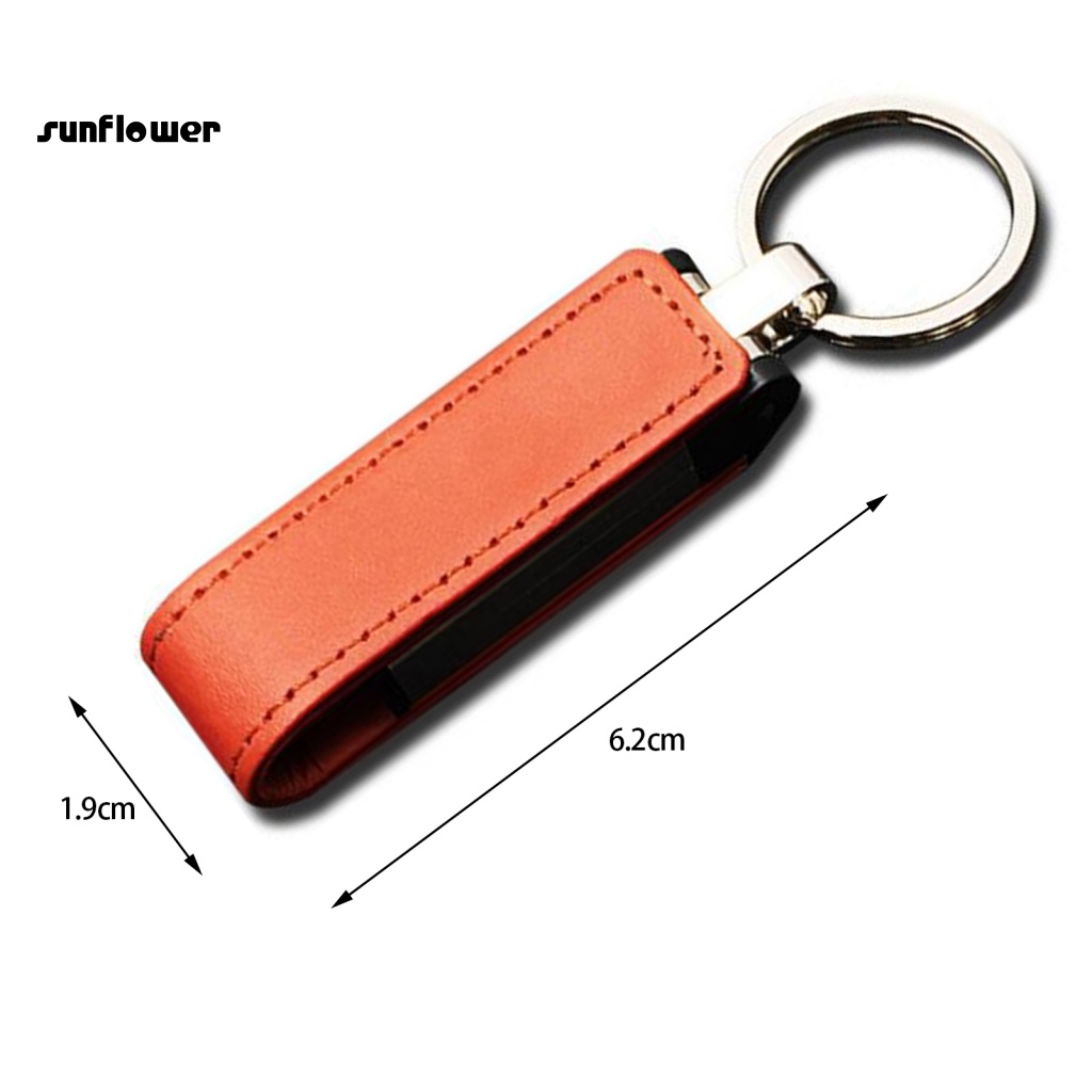 Usb2.0 4 / 16 / 32 / 64 / 128GB Vỏ Kim Loại Giả Da Đựng Chìa Khóa Tiện Dụng