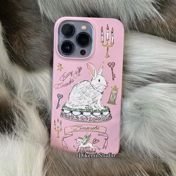 Ốp Điện Thoại pc Cứng In Hình Thỏ pegasus Cho iphone 15pro / 14promax / 13 / 12 / 11 / xsmax / xr