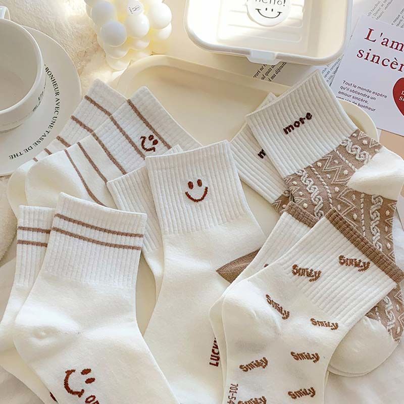 Vớ Thể Thao Thoáng Khí In Họa Tiết Hoạt Hình Dễ Thương Phong Cách Nhật Bản Thời Trang Xuân Hè Cho Nữ