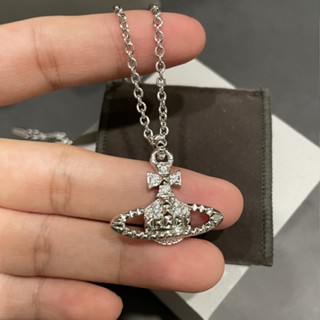 DÂY CHUYỀN VIVIENNE WESTWOOD CHÍNH HÃNG Dây ChuyềN Mạ VàNg 18K ĐíNh Kim Cương Giả Tỉ Lệ —1: 1