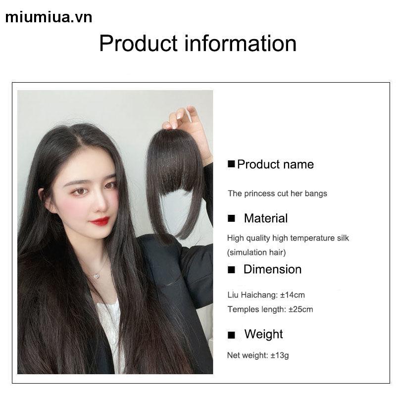 miumiua🔮Mái giả tóc thật hàng dệt tay shop Koty, Tóc mái giả thưa phong cách Hàn Quốc dễ thương/Tóc Mái Giả Mái thưa giả phong cách Hàn Quốc dễ thương/kẹp tóc