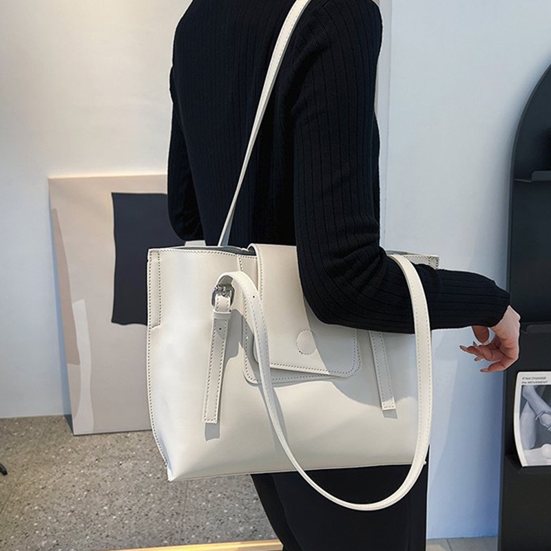 Túi tote Đeo Vai Bằng Da Mềm Phong Cách Hàn Quốc Có Thể Điều Chỉnh