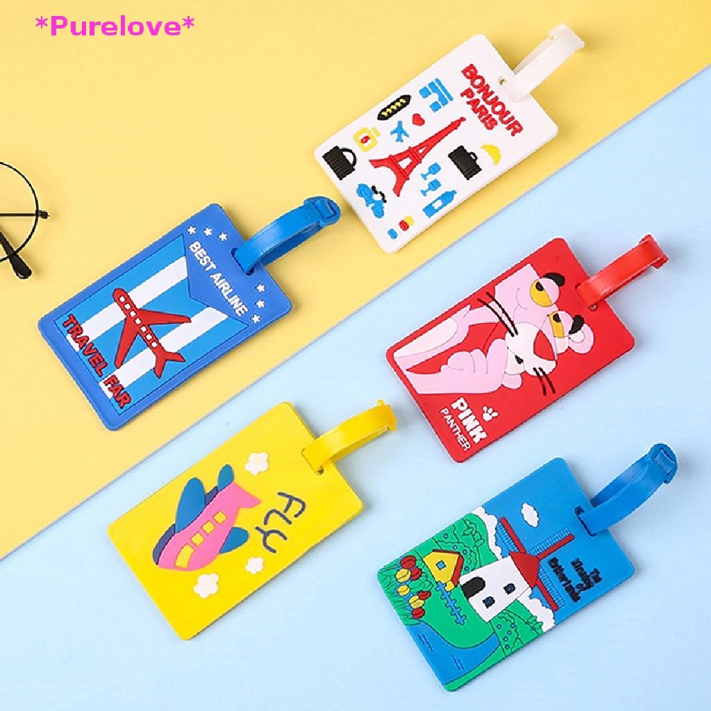 Thẻ Đánh Dấu Hành Lý Bằng Silicon Mềm Họa Tiết Hoạt Hình Sáng Tạo Mới