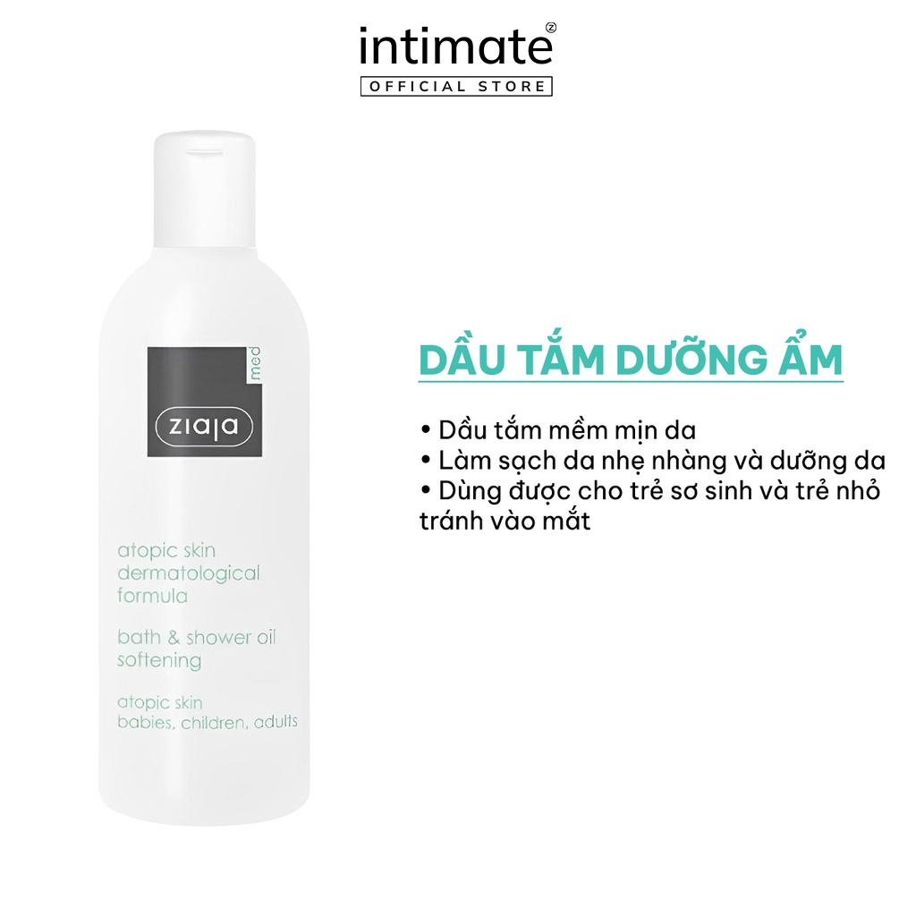 Dầu Tắm Dưỡng Ẩm Ziaja Med Atopic Skin Dermatological Formula Giúp Làm Sạch Và Mềm Mịn Da 270ml