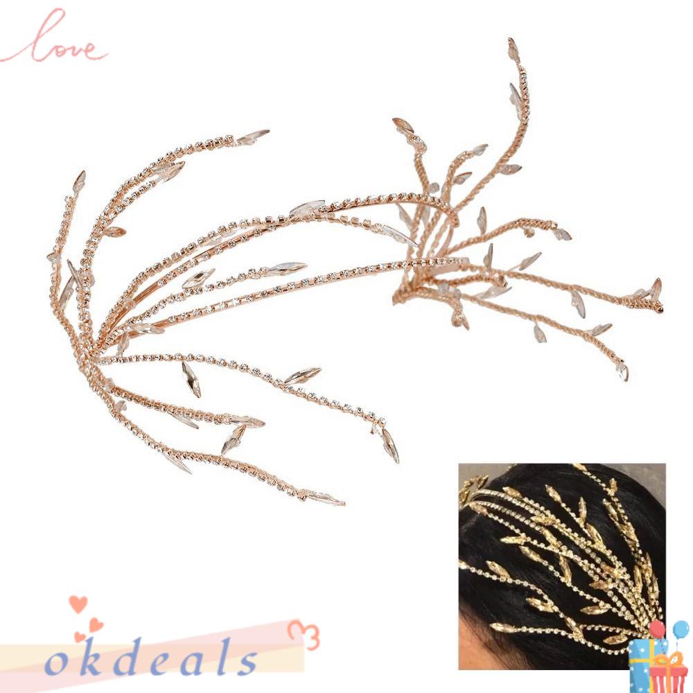 Băng Đô Cài Tóc Phong Cách Baroque Cho Cô Dâu|Kẹp Tóc Đính Đá Lấp Lánh Thời Trang